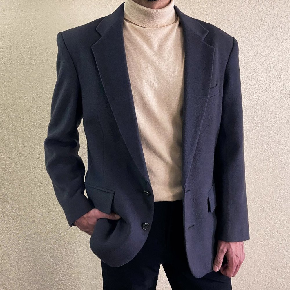 Attrezzi Collection Wool Shadow Grey Sport Coat Blazer Jacket 42R